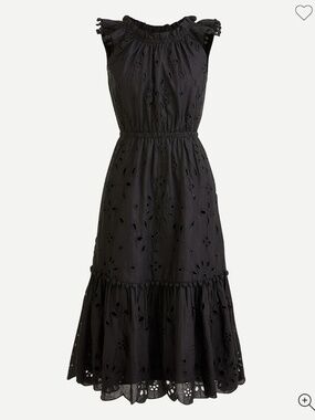 JCrew Midi Eyelet Embroidery Cotton Dress